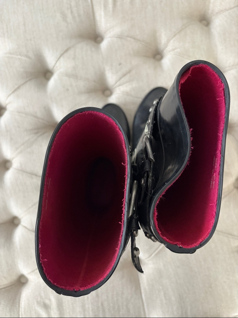 Juicy Couture Black Studded Logo Rain Boots - Picture 4 of 4